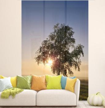 Preview: Nebelherbst Flächenvorhang - 3teiliges Set Flächenvorhang 3er Set, Schiebegardine, Schiebegardinen, blickdicht, Flächenvorhang blickdicht, Schiebevorhang,